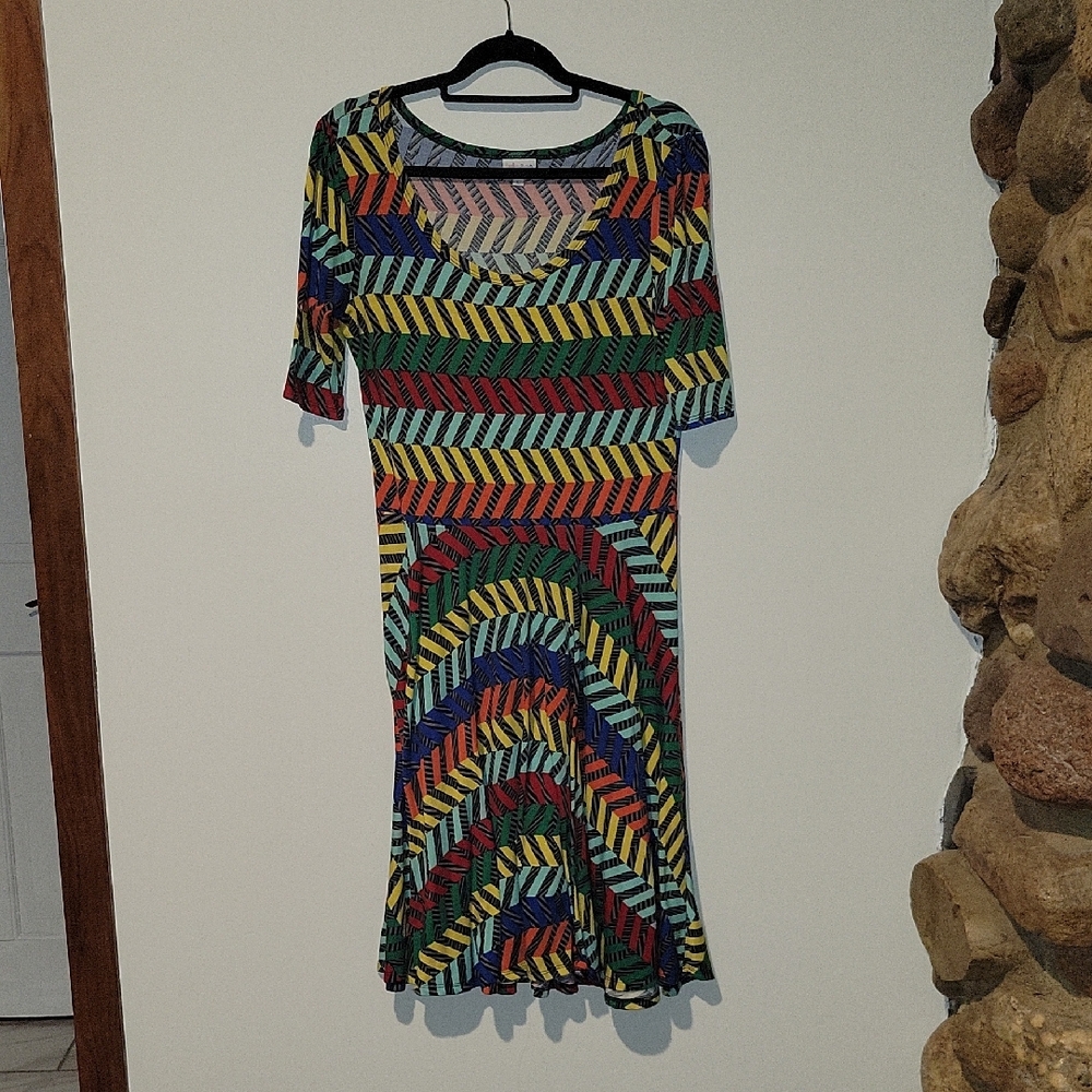 Colorful Striped Women's Dress